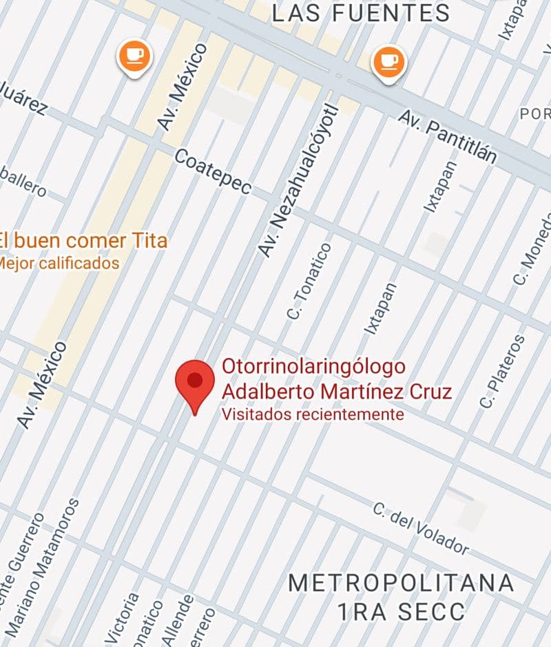 Ubicación del consultorio en Google Maps